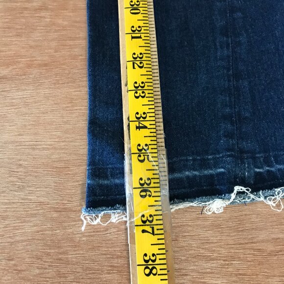 True Religion Becca Boot Cut Jeans Women 29 Blue Mid Rise Raw Hem Stretch 16777 - Picture 6 of 12